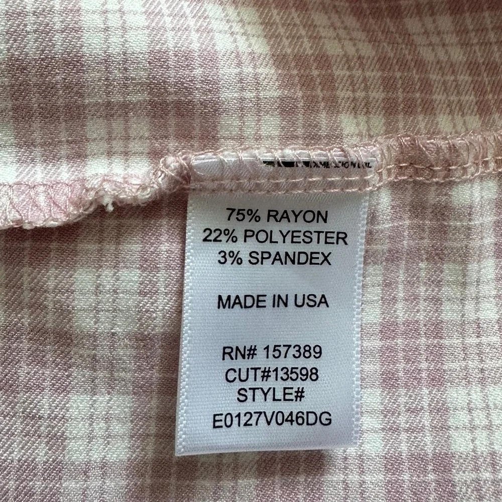 Dry Goods Originality NWOT Strappy Pink & Creme Plaid Dress (S) - Picture 10 of 10